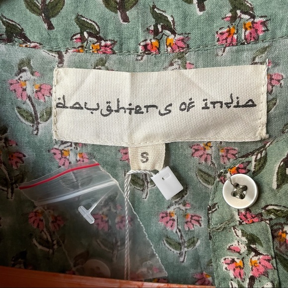 Daughters of India Prairie Floral Midi Dress Sage Green - Picture 6 of 12